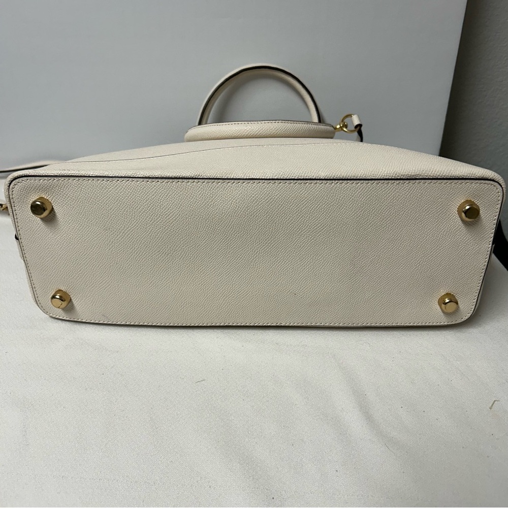 Coach Dome‎ Sierra Satchel Purse Bag Long Strap Bird Applique F22255 Chalk - Picture 3 of 13